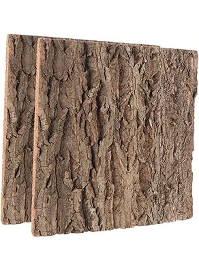 2 Pcs Natural Cork Bark Wall Panel for Reptile Tank Terrarium Backboard - Image 1