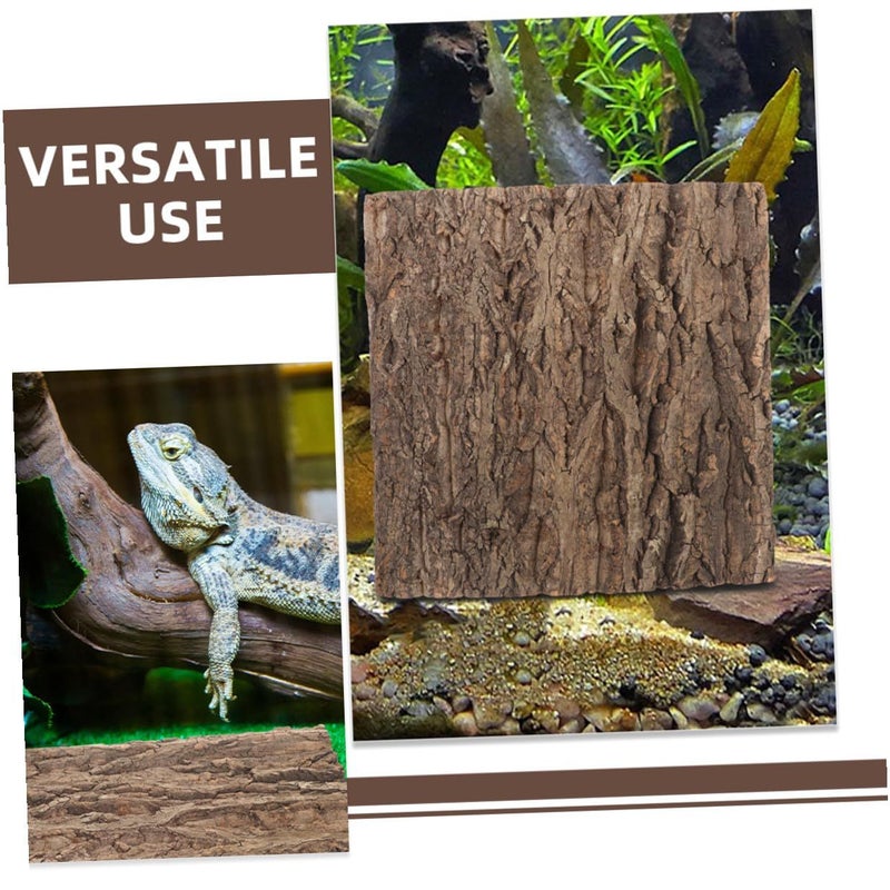 2 Pcs Natural Cork Bark Wall Panel for Reptile Tank Terrarium Backboard - Image 5