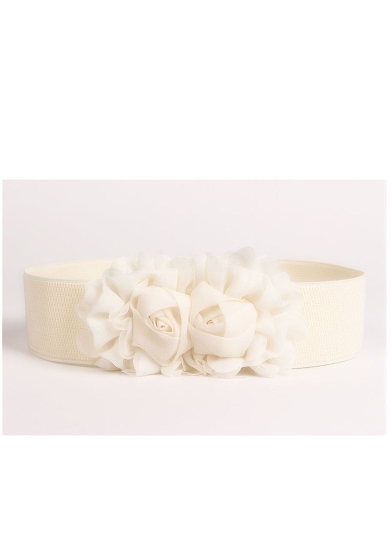 Loquat Decorative Female Simple All Kinds Of Elastic Belt rose Elastic Waist Seal 60g Beige 