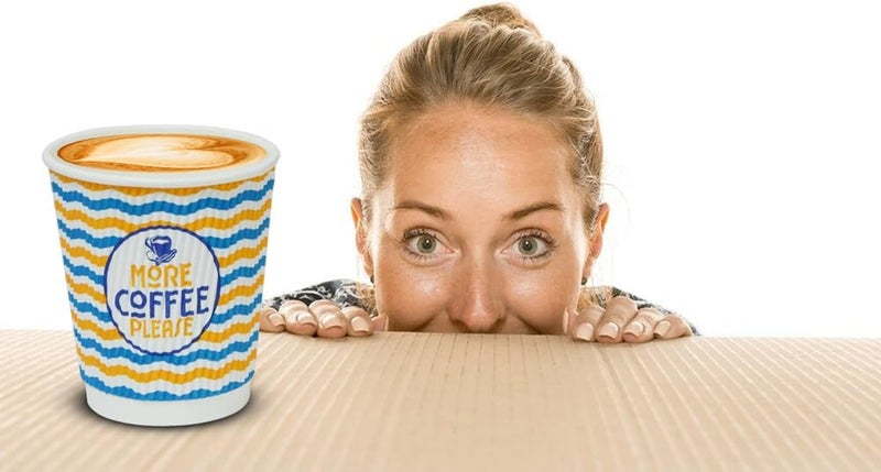 دبليو آي أن أكواب ورقية وين 6.5 أونصة 25 قطعة - أكواب مشروبات ساخنة وباردة مطبوعة بثلاث طبقات مموجة قابلة للاستخدام مرة واحدة للماء والعصير والشاي والمشروبات الغازية والقهوة وغيرها. مصممة خصيصًا للإسبريسو [25 كوبًا] - Image 3