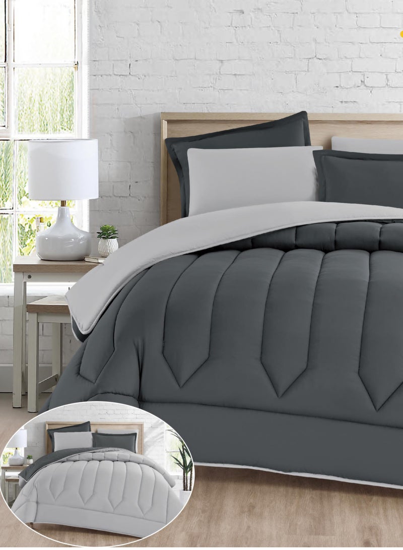 ماركه  طقم لحاف مفرش سرير نفرين فندقي ذو طابع وجهين ليضيف الجمال الى ديكور غرفتك - Image 2