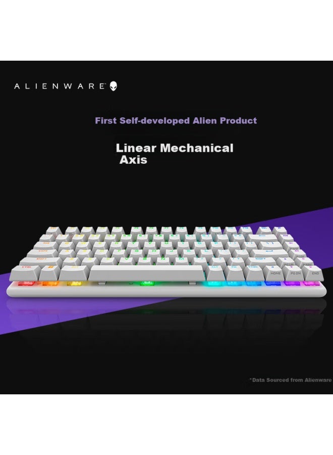 Alienware Pro Wireless Compact Tkl Gaming Mechanical Keyboard - White, Three Modes, Long Battery Life, Hot-swappable - Image 4