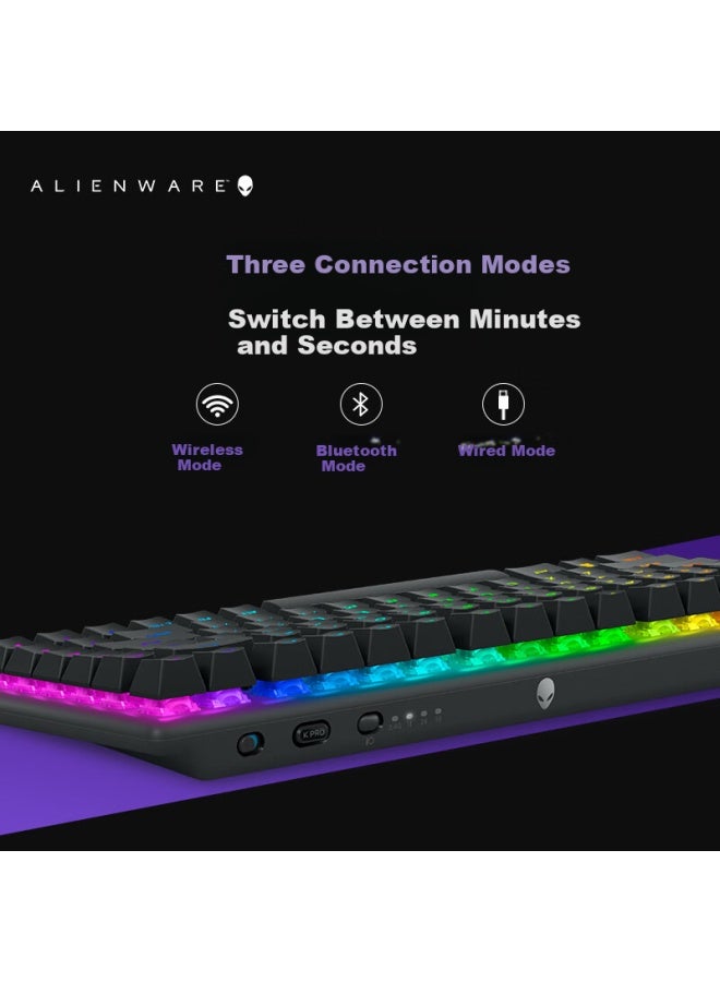 Alienware Pro Wireless Compact Tkl Gaming Mechanical Keyboard - White, Three Modes, Long Battery Life, Hot-swappable - Image 3