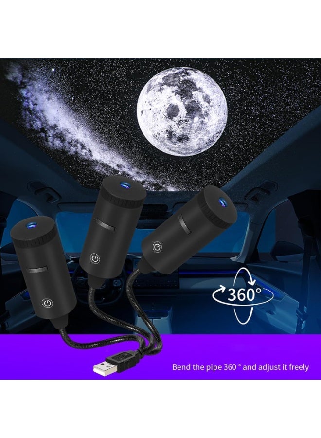 Starry Sky Light Portable Rotating Night Projector Lamp USB Touch Control for Car Home Ambient Lighting - Image 1