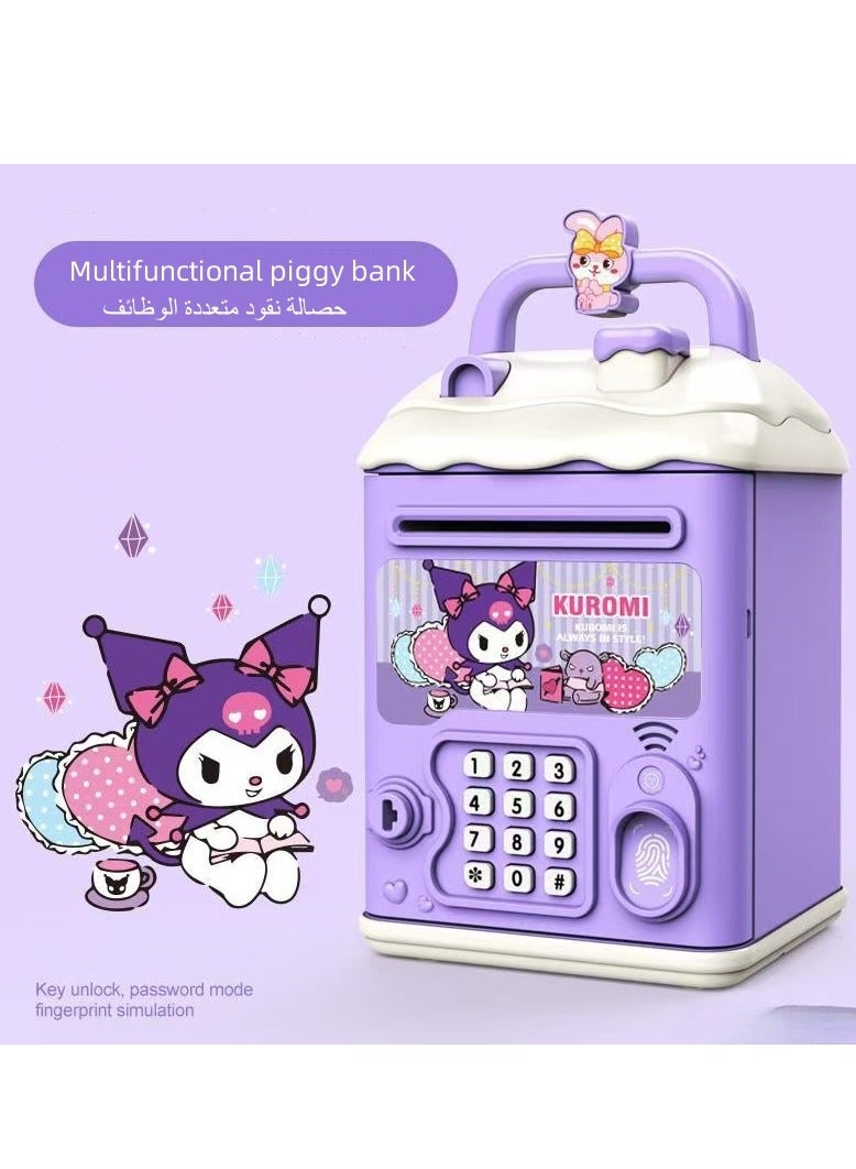 JAKTK Multifunctional Automatic Door Opening-Automatic Money Rolling-Electronic Money Saving Box With Password - Money Bank - Coin Bank - Melody - ATM Machine - Automatic Deposit - Kid Toy - Image 1