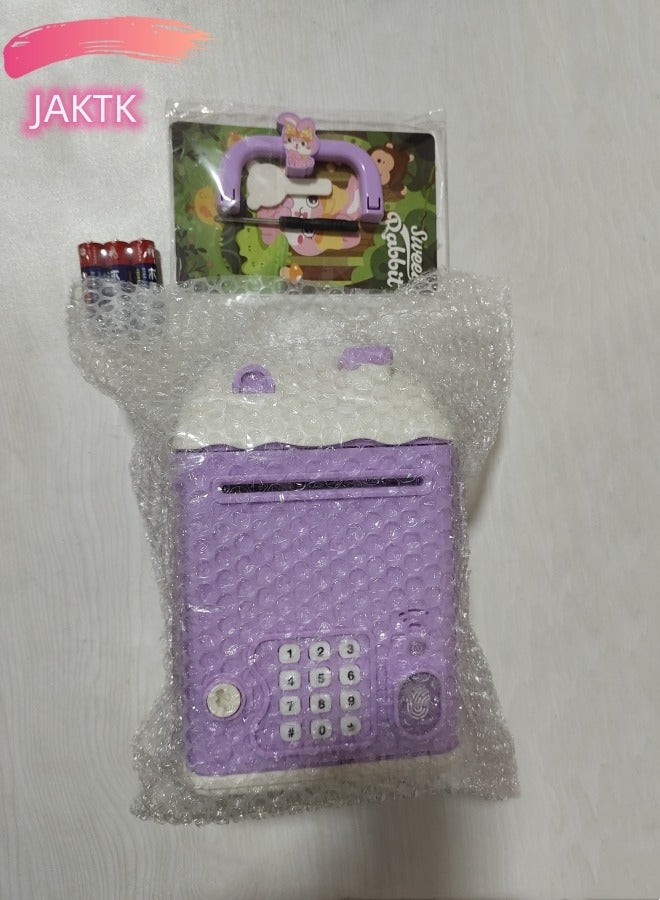JAKTK Multifunctional Automatic Door Opening-Automatic Money Rolling-Electronic Money Saving Box With Password - Money Bank - Coin Bank - Melody - ATM Machine - Automatic Deposit - Kid Toy - Image 2