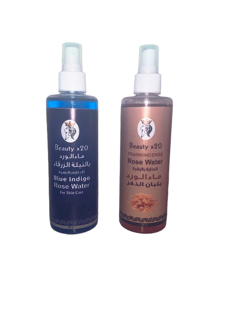 Beauty 2.0 2 Pieces BEAUTY frankincense and blue indigo Rose Water 250ml  - Image 1