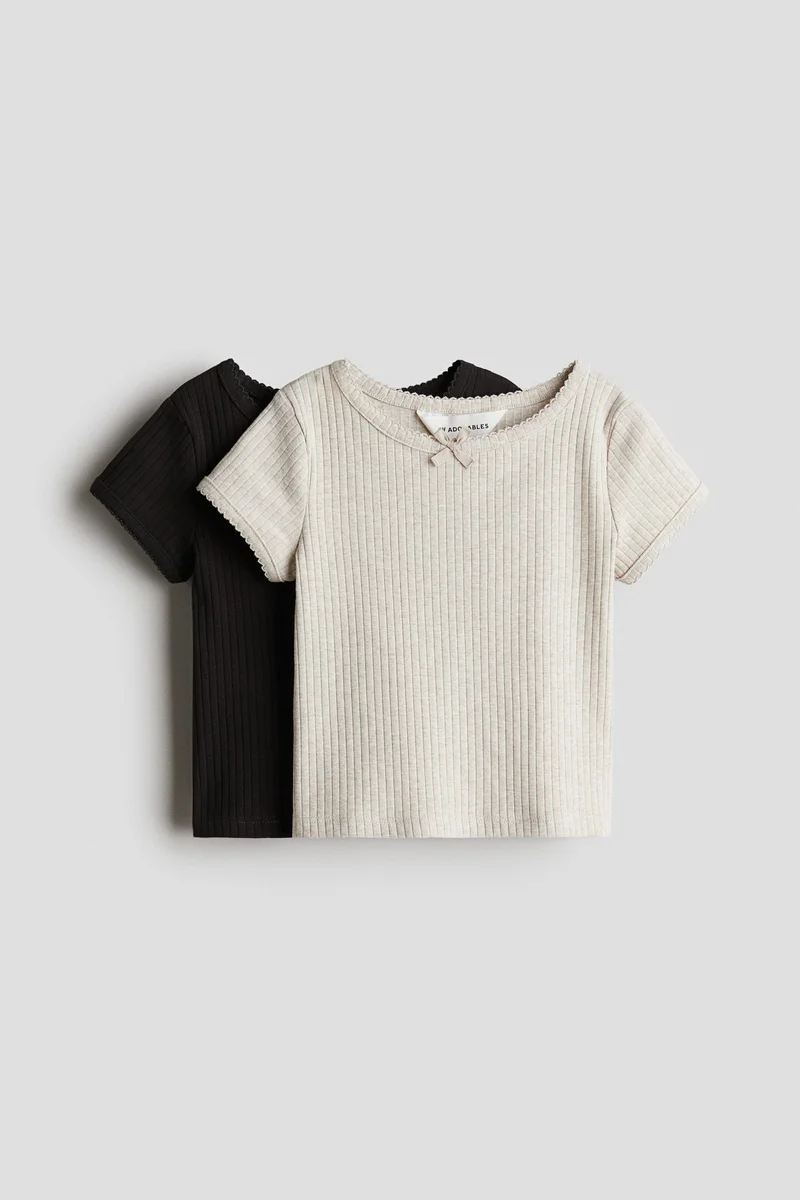 H&M 2-pack cotton tops