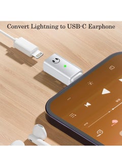 Generic Compatible for USB C to Lightning Audio Adapter, USB C to Lightning Headphone Converter with Indicator Light, Lightning to USB C Adapter for iPhone 15 Series, MacBook and More USB-C Devices-B  - Image 2