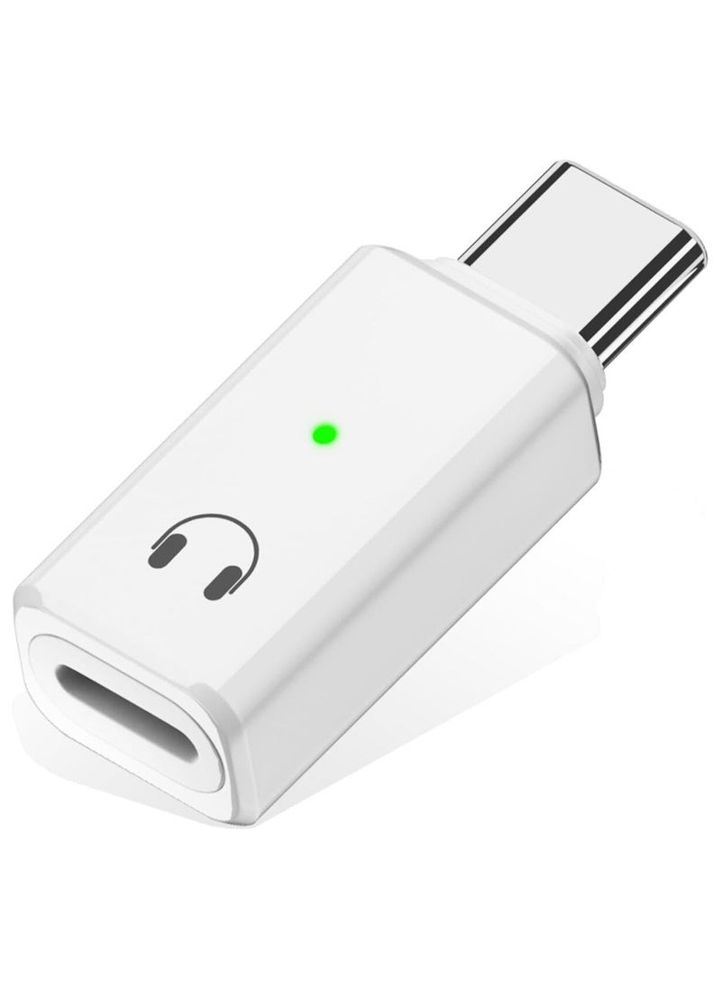 Generic - Compatible for USB C to Lightning Audio Adapter, USB C to Lightning Headphone Converter with Indicator Light, Lightning to USB C Adapter for iPhone 15 Series, MacBook and More USB-C Devices-B - Image 1