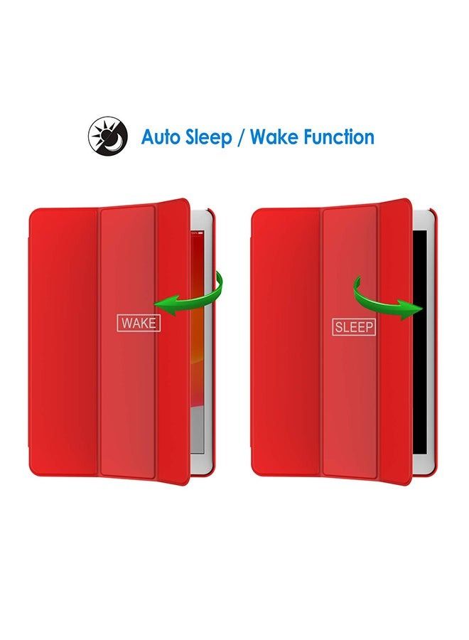 غطاء حماية قابل للطي لجهاز آبل آي باد مقاس 10.2 بوصة (2019) أحمر - Image 4