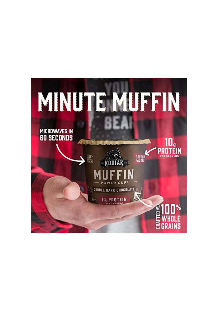 kodiak_cakes Kodiak Cakes Minute Muffins Double Dark Chocolate 236 Ounce Pack of 12 Packaging May Vary - Image 5