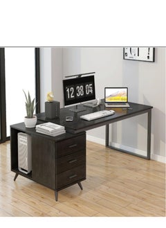 Golden Multifunctional Computer Desk Home Office Workstation 120cm with 3 Drawers  - Image 1
