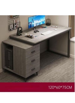 Golden Multifunctional Computer Desk Home Office Workstation 120cm with 3 Drawers  - Image 2