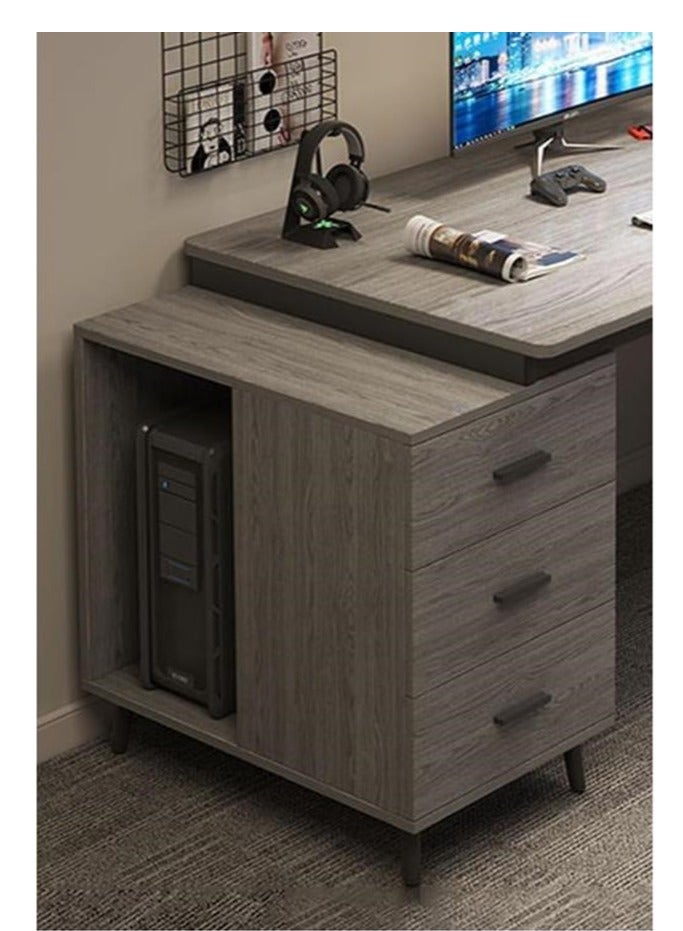 Golden Multifunctional Computer Desk Home Office Workstation 120cm with 3 Drawers - Image 3