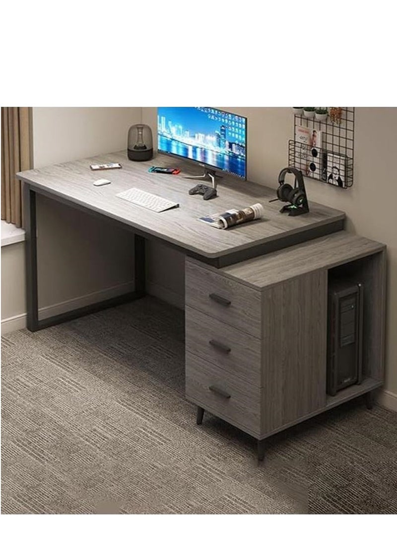 Golden Multifunctional Computer Desk Home Office Workstation 120cm with 3 Drawers - Image 4