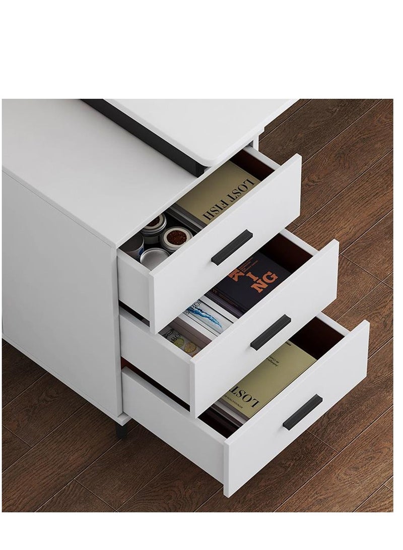 Golden Multifunctional Computer Desk Home Office Workstation 120cm with 3 Drawers - Image 5
