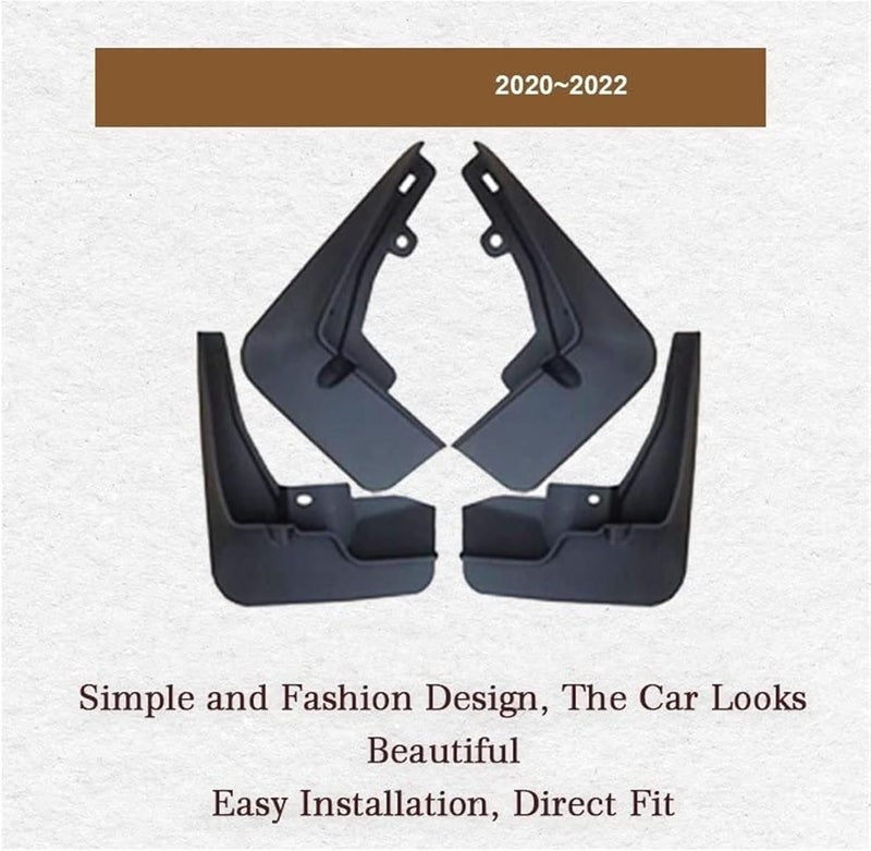 QASULER Car Mudguards for Peugeot 2008-2022 - Image 2