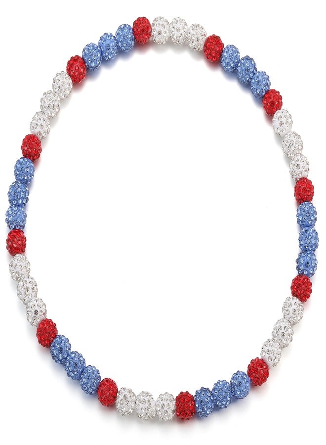 SKQIR Baseball Beaded Necklace for Men Bling Rhinestone Baseball Drip Accessories for Boys Sparkly Diamond Ice Collection Youth Baseball Chain Necklace Gifts for Baseball Player Team Lovers - Image 1