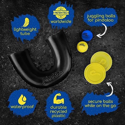 pindaloo Original Skill Game Toy with 2 Balls- Gifts for Kids and Adults Indoor & Outdoor Games, Ball Toys for Boys, Girls, & Teens - Gift Ideas, Fun Stuff, Develops Motor & Juggling Skills -Blue - Image 5