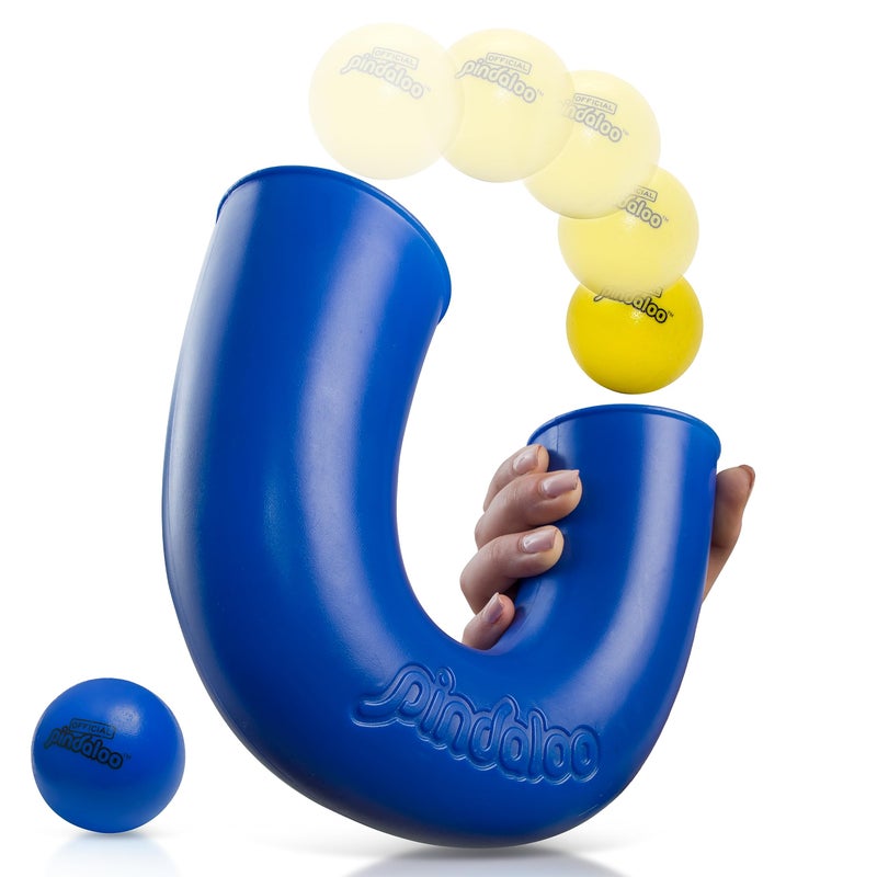 pindaloo Original Skill Game Toy with 2 Balls- Gifts for Kids and Adults Indoor & Outdoor Games, Ball Toys for Boys, Girls, & Teens - Gift Ideas, Fun Stuff, Develops Motor & Juggling Skills -Blue - Image 4