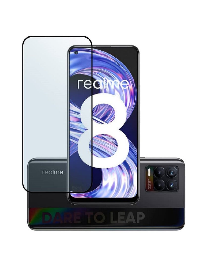 Super Tempered Glass Screen Protector 5D Designed For Realme 8 Full Glue Edge to Edge Full Screen Coverage And Bubble Free - Image 1