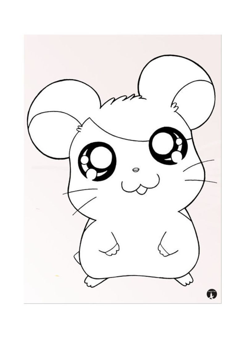 Metal Plate Of The Anime Hamtaro Poster Black/White/Pink