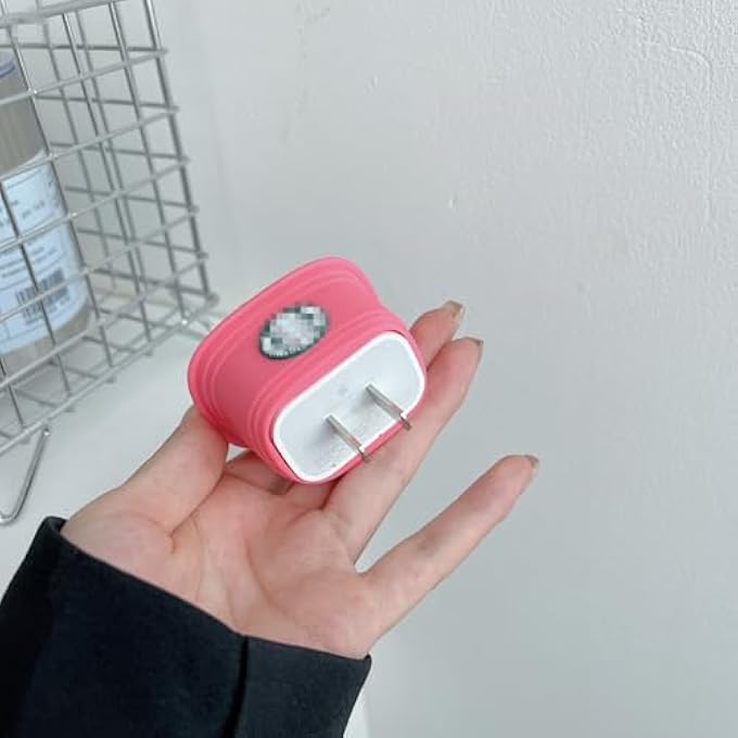 Starbucks CUTE CARTOON PROTECTIVE CASE FOR IPHONE 20W USB-C ADAPTER CHARGER CABLE, UNIQUE DESIGN FUNNY KAWAII 3D CARTOON CHARGER COVER CABLE PROTECTOR FOR IPHONE FAST CHARGER (PINK CUP) - Image 2
