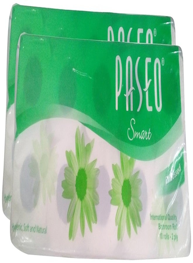 Paseo Toilet Tissue 2 ply Toilet Paper 10 Toilet Rolls x 200 Toilet Tissue Sheets Sheet Size 11 x 9.9 cm Pack of 20 Rolls - Image 2