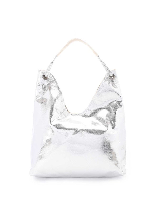 Mr.joe Mr Joe Silver Verne Faux Leather Hobo Shoulder Bag for Women -4139 - Image 3