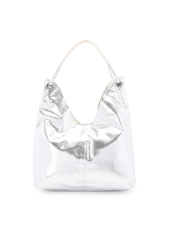 Mr.joe Mr Joe Silver Verne Faux Leather Hobo Shoulder Bag for Women -4139 - Image 1
