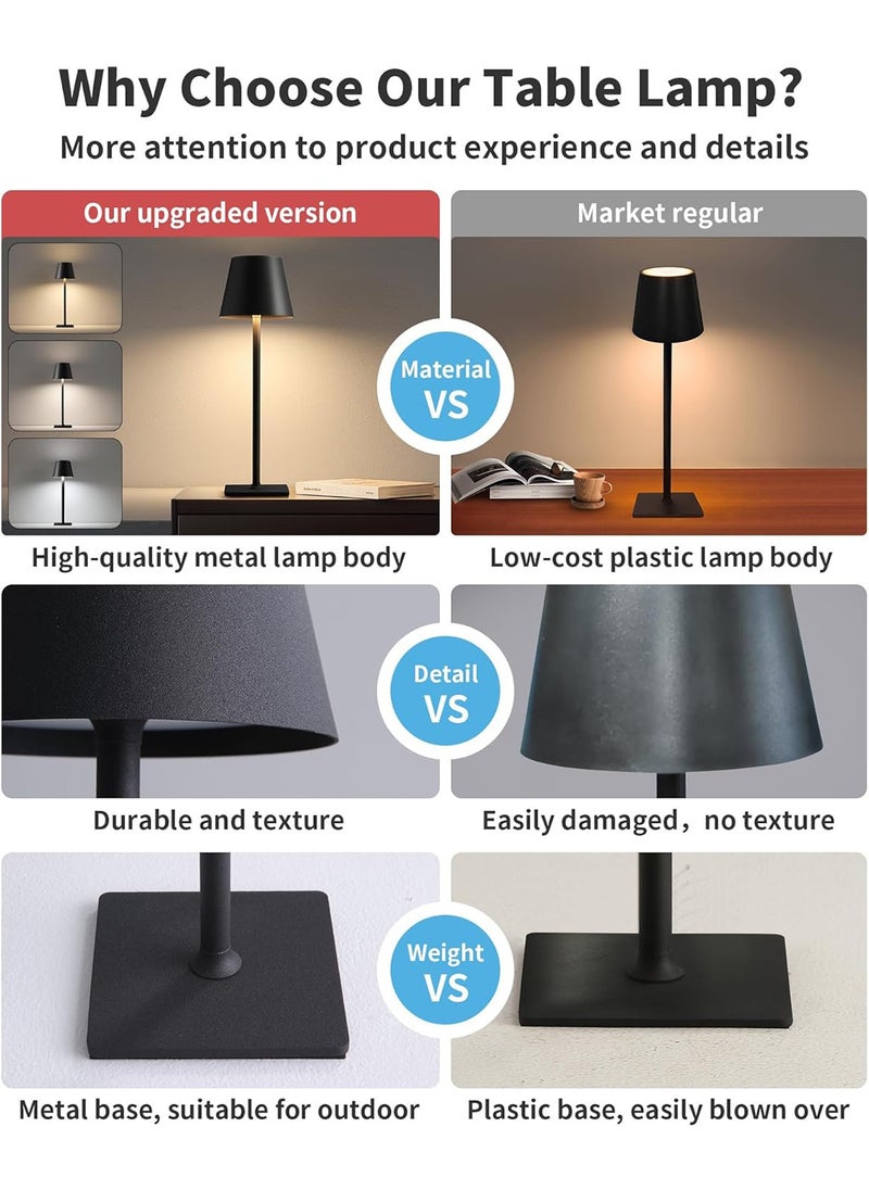 Onelight - LED Rechargeable High-Foot Table Lamp Atmosphere Lamp Night Light, Infinite 3-Tone Lighting, Type-C Interface - Image 1