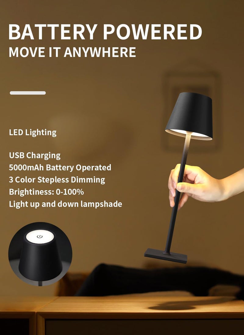 Onelight - LED Rechargeable High-Foot Table Lamp Atmosphere Lamp Night Light, Infinite 3-Tone Lighting, Type-C Interface - Image 1