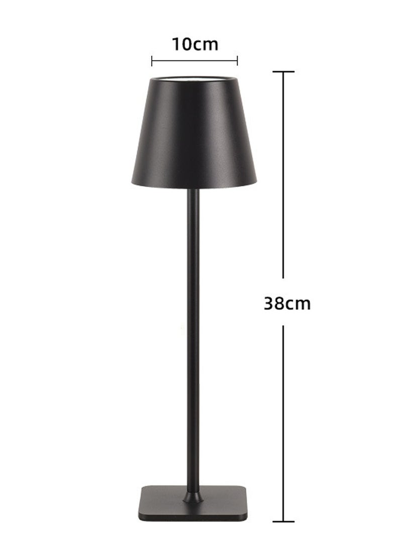 LED Rechargeable High-Foot Table Lamp Atmosphere Lamp Night Light, Infinite 3-Tone Lighting, Type-C Interface