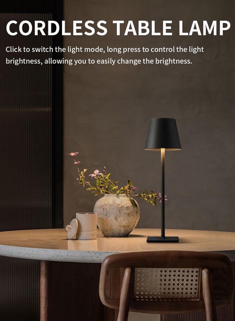 ون لايت مصباح طاولة طويل قابل للشحن. درجة حرارة 3 ألوان، لاسلكي، نوع C - Image 1