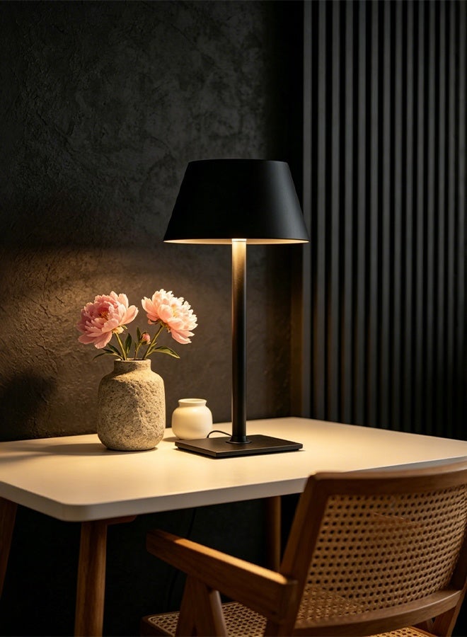 ون لايت مصباح طاولة طويل قابل للشحن. درجة حرارة 3 ألوان، لاسلكي، نوع C - Image 3