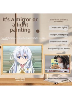 General Mirror Light Painting Witch Travel Irena Cartoon Peripheral Office Photo Frame Decoration Creative Mirror Fill Light-Specifications:jz-31-3 Witch's Journey Irena_monochrome Warm White Without Switch  - Image 2