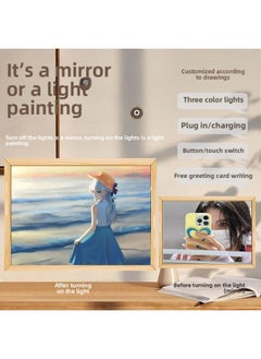 General Mirror Light Painting Witch Travel Irena Cartoon Peripheral Office Photo Frame Decoration Creative Mirror Fill Light-Specifications:jz-31-3 Witch's Journey Irena_monochrome Warm White Without Switch  - Image 3
