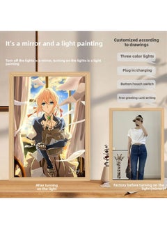 General Mirror Light Painting Witch Travel Irena Cartoon Peripheral Office Photo Frame Decoration Creative Mirror Fill Light-Specifications:jz-31-3 Witch's Journey Irena_monochrome Warm White Without Switch  - Image 5
