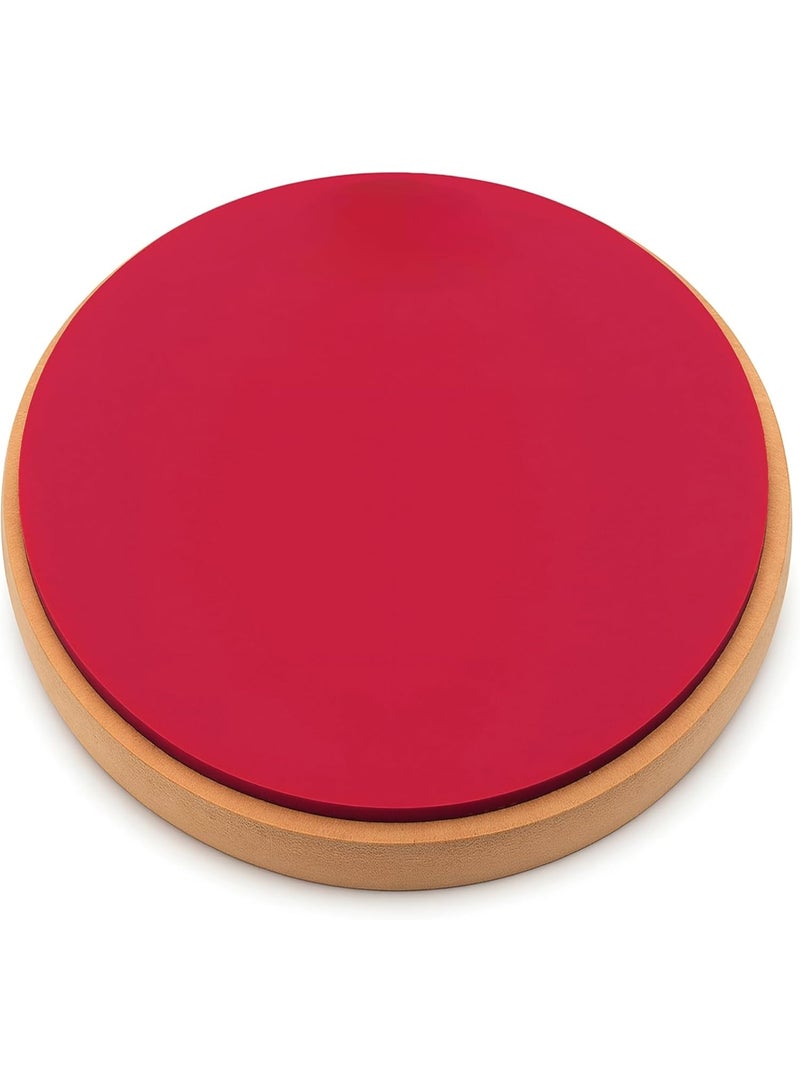 Portable Practice Pad Round Dumb Drum Exercise Rubber Pad Mute Practice Drum Pad Silent Training Drum with Realistic Rebound for Beginners Students Drummers 8-in - Image 4