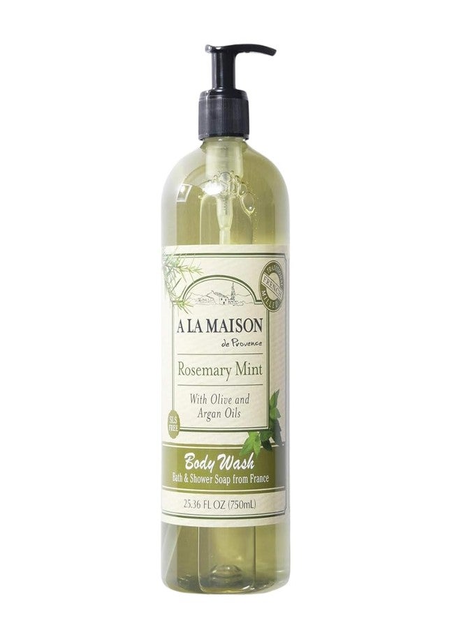 A LA MAISON Rosemary Mint Body Wash 25.36 Fl Oz - Natural Hand Wash Made with Essential Oils - Biodegradable, Plant-Based, Vegan, Cruelty-Free, Alcohol & Paraben Free - Image 1