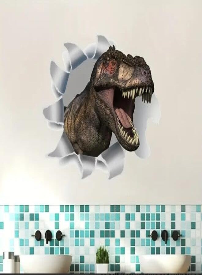 Paleery@FC 3D Dinosaur Toilet Cover Sticker Decals,Aniaml 3D Dinosaur Toilet Lid Tank Seat Decals Cistern Self-Adhesive Bathroom Wall Sticker - Image 4