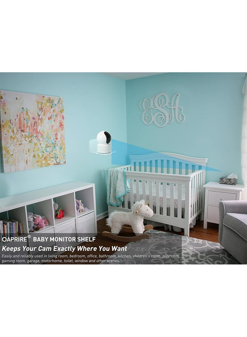 يالونج الاكريليك جدار جبل عائم كاميرا الأمن ، ورصد الطفل ، مكبر الصوت ، مجموعة من 3 - الغرض العام جدار جبل مع كابل كليب ، 10 قطعة من شريط لاصق قوي ، لا تحتاج إلى حفر ( شفافة ) - Image 2