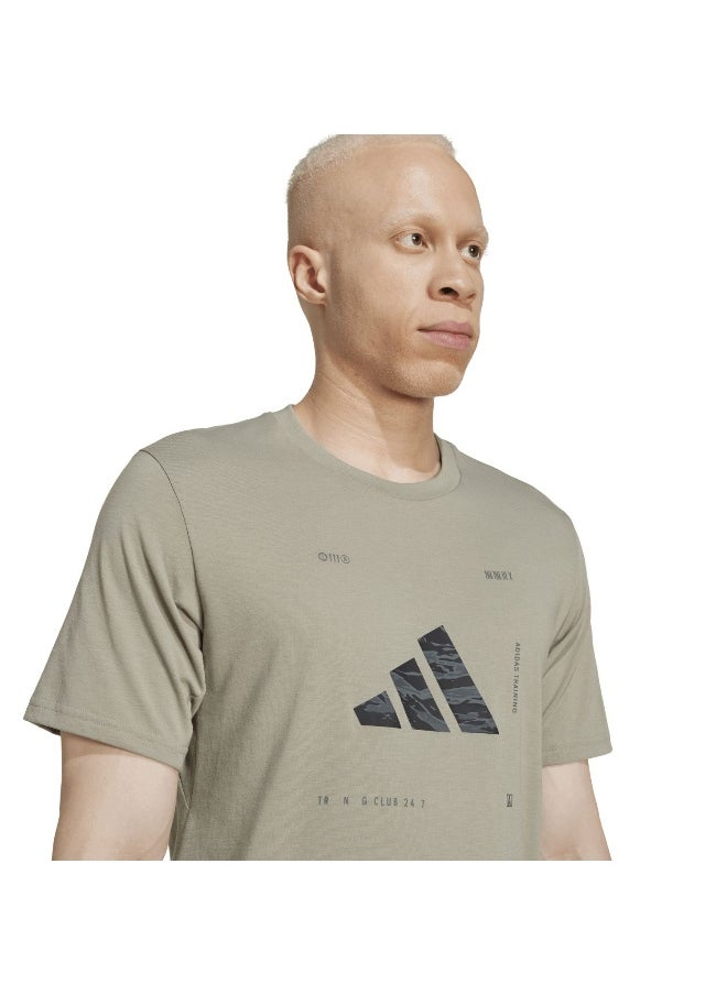 Adidas - adidas climacool training camo logo men graphic t-shirt - Image 1