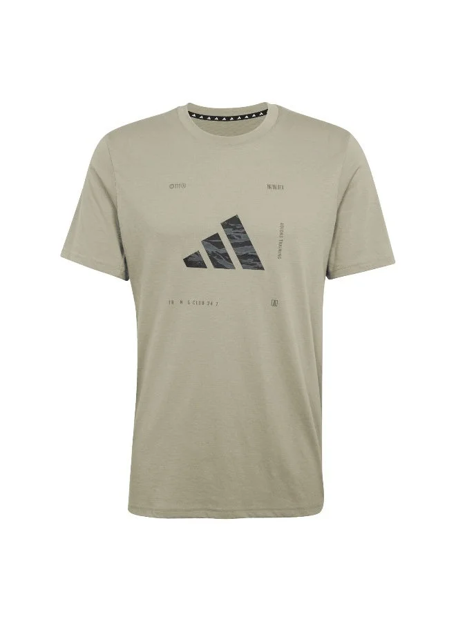 Adidas adidas climacool training camo logo men graphic t-shirt