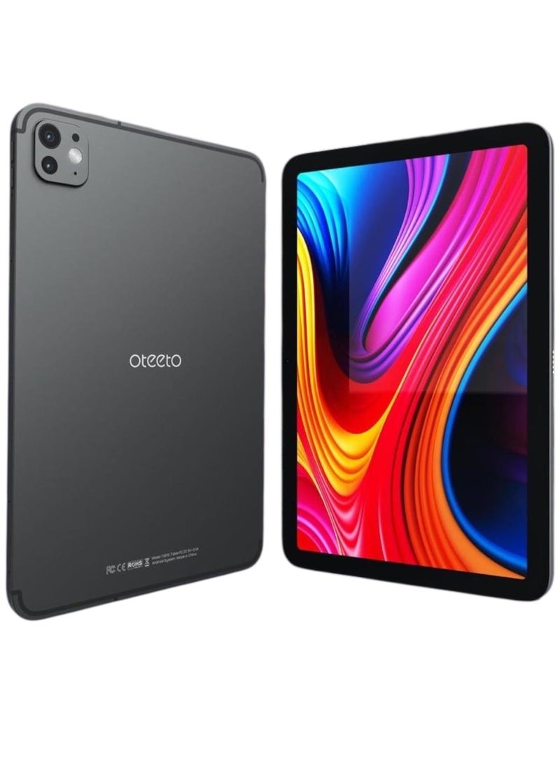 Oteeto Oteeto Tab 15 Ultra | 10.1'' FHD Display | Ultra-Fast Octa-Core | 12GB RAM + 512GB ROM | Android 14 | 6000mAh Powerhouse | Dual SIM | Premium Performance & Style, Grey - Image 1