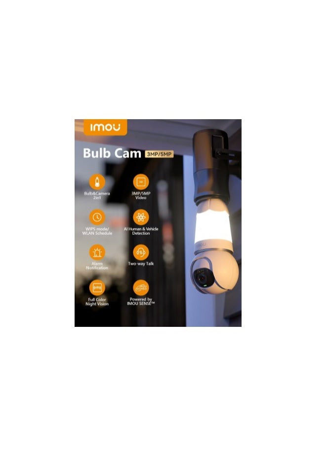 imou Bulb Cam imo Camera 3MP 2k Easy Installation In Any Plug Bulb Without Wire