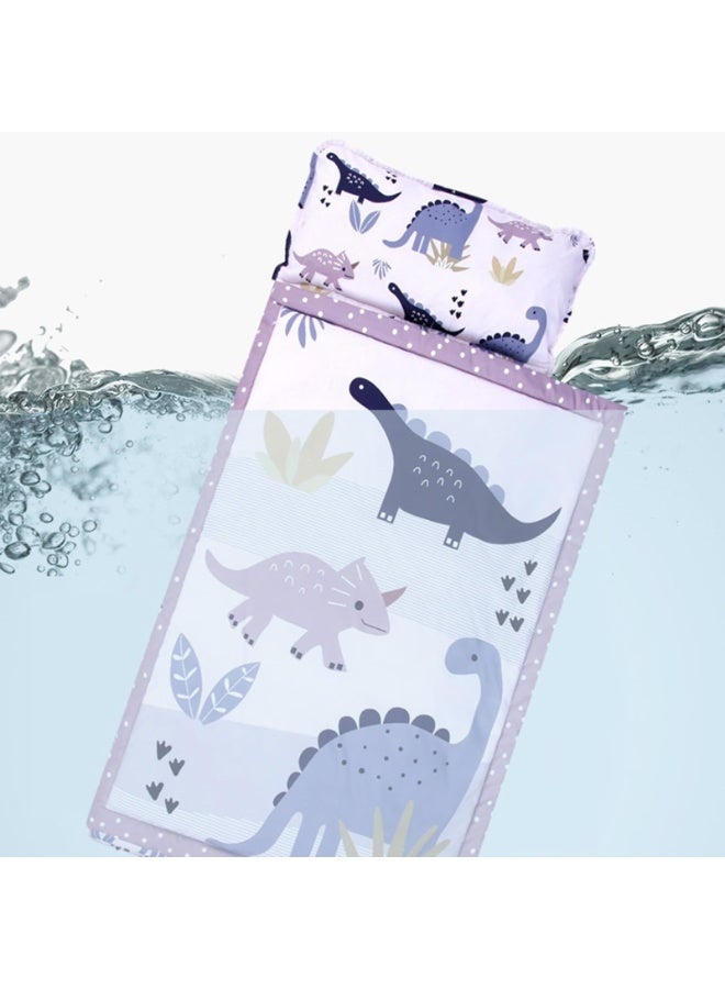 WALALLA Cotton fabric Toddler Nap Mat, Foldable Design Comfortable nap mats with Removable Pillow for Preschool, Lightweight Portable Travel Sleeping Bag for Kids - Image 5