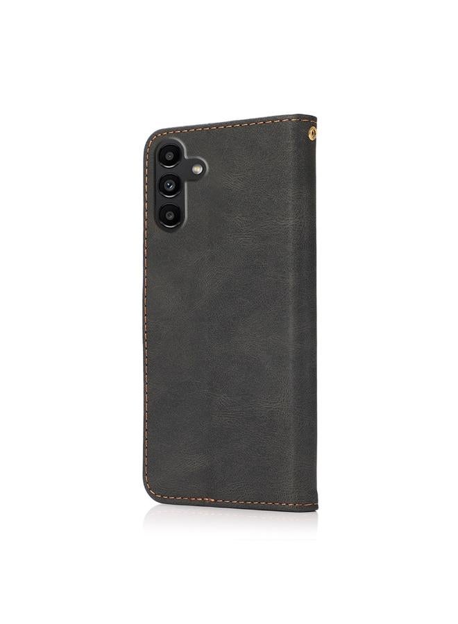 S-TOP Case For Samsung Galaxy A15 Dual-color Stitching Leather Phone Case - Image 3