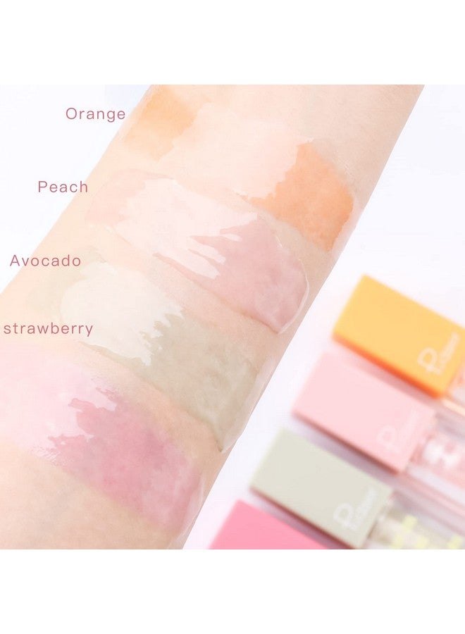 Marine Forest Pudaier Hydrating Lip Oil, Fruit Extract Lip Oil Set Tinted For Dry Lip And Lip Care, Shiny And Moisturizing Transparent Lip Oil Gloss (Mixed Set) - Image 4